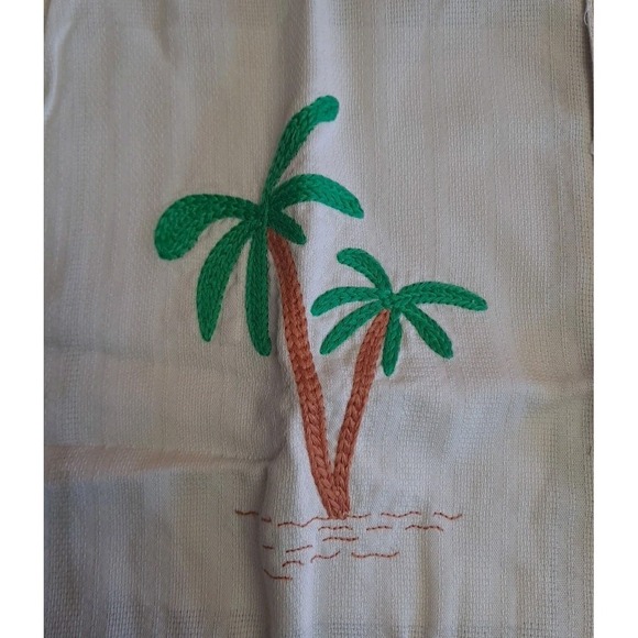 NWT Cat & Jack Boys XXL 16/18 Short Sleeve Embroidered‎ Shirt Parrott Palm Tree - Picture 2 of 12